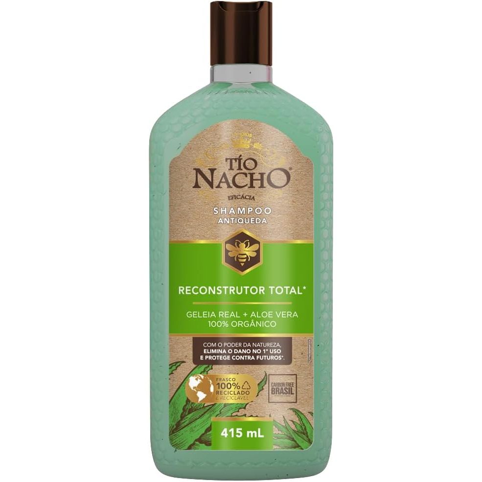Shampoo Antiqueda Reconstrutor Tio Nacho 415ml 1 Shampoo Tio Nacho Antiqueda Reconstrutor com 415ml