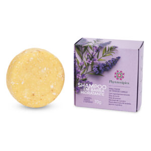 Phytoterápica Shampoo em Barra Vegano Jasmim, Lavanda e Gerânio 70g  Hidratação e Suavidade