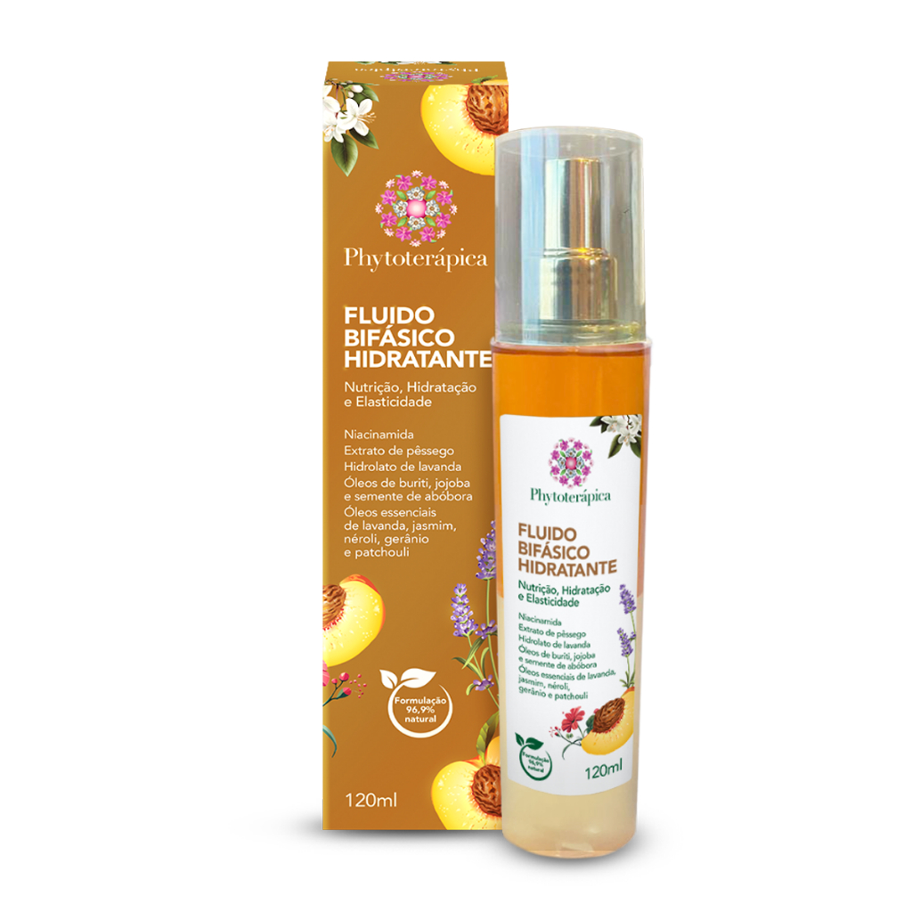Fluido Bif?sico Vegano Phytoter?pica - Hidrata??o 72h 1 Phytoterápica Fluido Bifásico Vegano 120ml Hidratação 72h, Firmeza e Uniformização da Pele