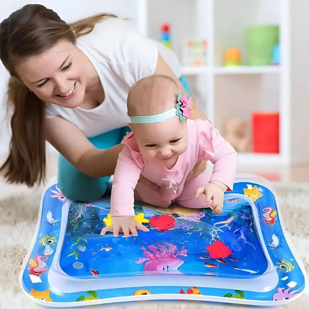 Tapete Infl?vel de ?gua para Beb? Atividades Sensoriais 69cm 1 Tapete Inflável de Água para Bebê Atividades Sensoriais 69cm