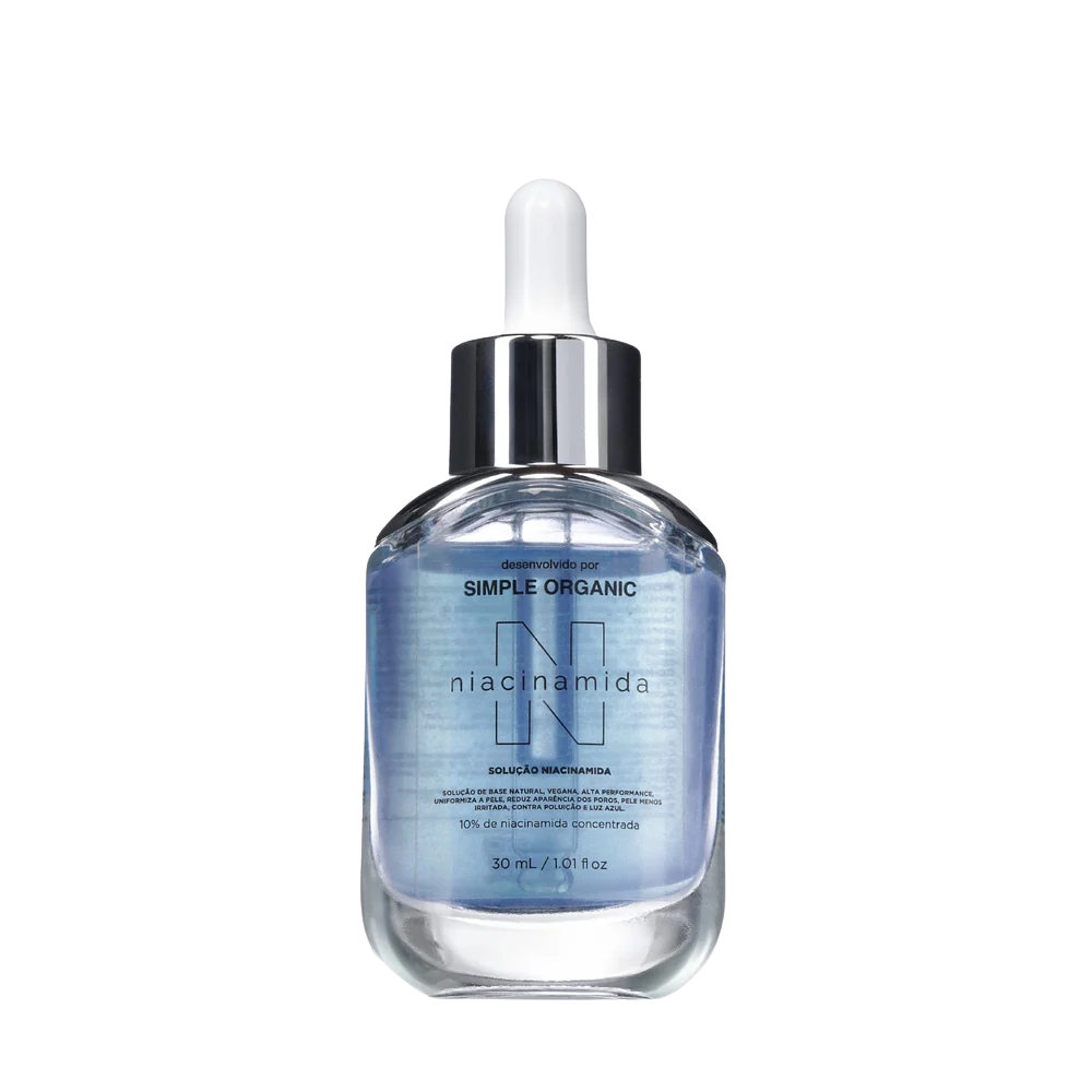 S?rum Niacinamida Simple Organic - 30ml | Pele Radiante 1 Sérum Niacinamida Solução Facial 30ml Simple Organic