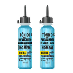Kit 2 Tônicos Capilares Gota Dourada - Fortalecimento de Cabelos - Homem