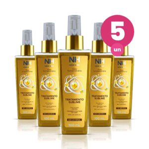 Kit 5 Óleo Extraordinário Tratamento Sublime 100ml Finaliza Nutre e Brilha os Cabelos Belkit