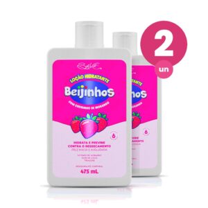 Kit 2 Loção Hidratante Desodorante Corporal Beijinhos 475ml Belkit