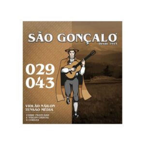 Encordoamento Nylon São Gonçalo Tensão Média para Violão 0.29/0.43- IZ 0075
