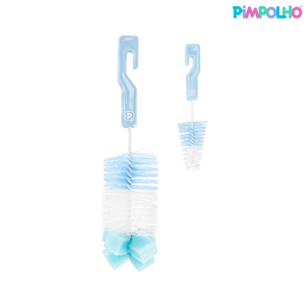 Kit Higienizador de Mamadeiras e Bicos Pimpolho com Esponja 1 Kit Higienizador de Mamadeiras e Bicos Pimpolho com Esponja