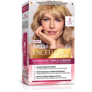 Tinta De Cabelo Imédia Excellence 8 Louro Claro