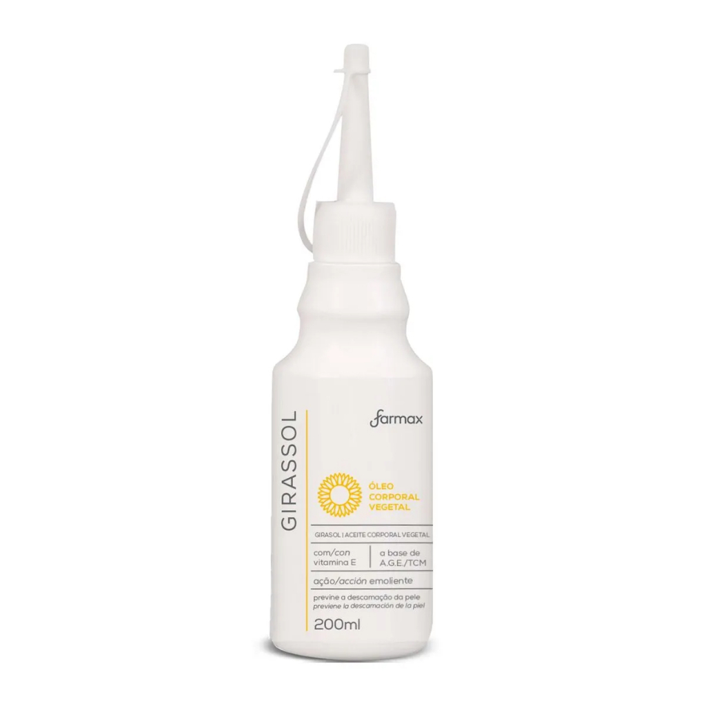 ?leo Corporal Girassol Almotolia Farmax 200ml - Hidrata??o Natural 1 Óleo Corporal Girassol Almotolia Farmax 200ml