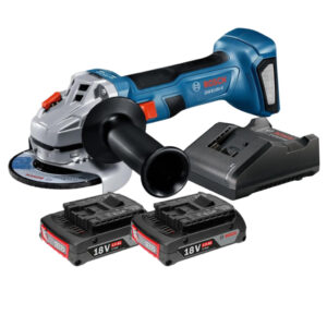 Esmerilhadeira Bosch 18V Brushless com 2 Baterias GWS 18V-8 + Carregador Bivolt