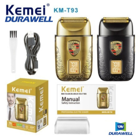 Barbeador Shaver Kemei T93 Bivolt Recarreg?vel 1 Barbeador Shaver Profissional Masculino Kemei T93 Bivolt Recarregável Portátil