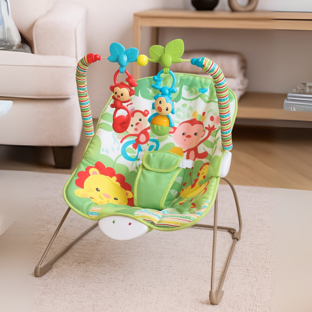 Cadeira de Balan?o e Descanso para Beb? com M?sica e Vibra??o 1 Cadeira Cadeirinha de Balanço e Descanso para Bebe com Musica e Cinto Ajustavel