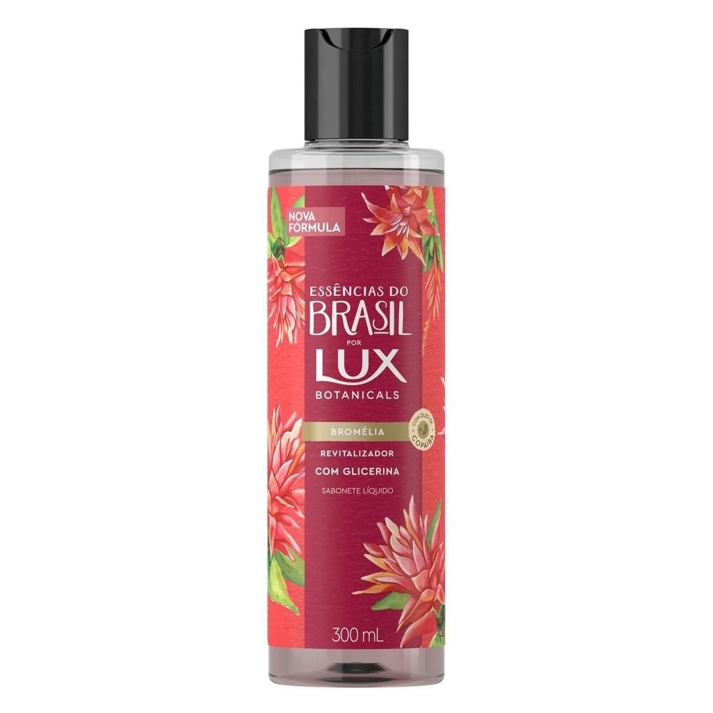 Sabonete L?quido Lux Glicerina Brom?lia 300ml - Pele Hidratada 1 Sabonete Líquido Lux Glicerina Bromélia 300ml