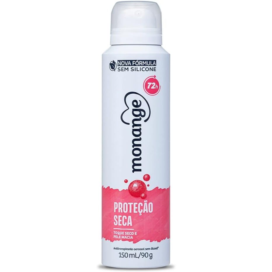 Desodorante Monange Prote??o Seca 150ml 1 Desodorante Antitranspirante Monange Aerossol Proteção Seca Com 150ml