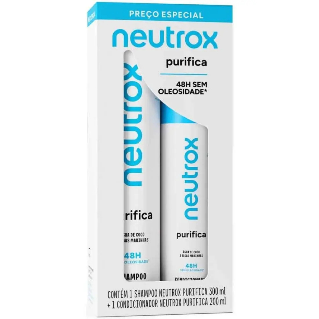 Kit Neutrox Purifica Shampoo + Condicionador - Cabelos Leves 1 Kit Neutrox Purifica Shampoo 300ml + Condicionador 200ml