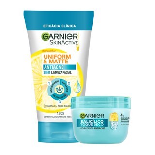 Kit Antiacne Garnier Uniform & 1 Kit Hidratação e Limpeza Antiacne