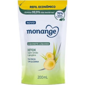 Sabonete Líquido Monange Detox Refil 200ml