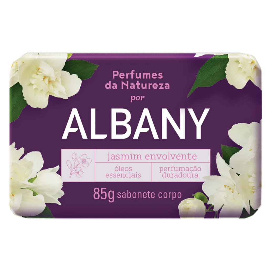 Sabonete Albany Jasmim Envolvente - 85g 1 Sabonete Em Barra Albany Perfumes Da Natureza Jasmim Envolvente Com 85g