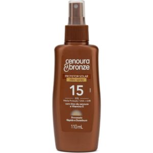 Protetor Solar Cenoura E Bronze Óleo Protetor Spray Fps15 110ml