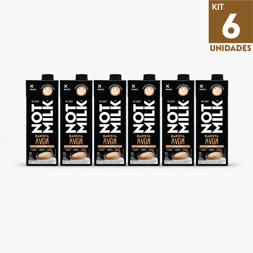 Leite Vegetal NotCo NotMilk Barista 1L - Bebida de Aveia 1 Kit Bebida Vegetal NotCo NotMilk Barista 1L