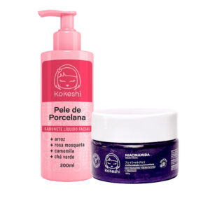 Kit Skin Care Geleia Niacinamida Sabonete Porcelana Kokeshi
