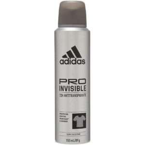 Desodorante Antitranspirante Adidas Aerossol Pro Invisible Masculino 72h Com 150ml