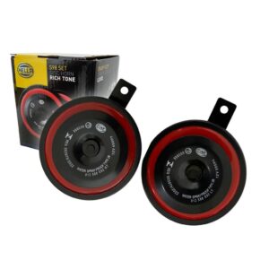 Buzina Dupla Paquerinha Grave Agudo Universal Hella S98 Para Chevrolet 12V 115 dB