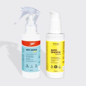 Combo Capilar Anti Chock PINK CHEEKS Leavin Anti Friz com Protetor Solar Pré Treino