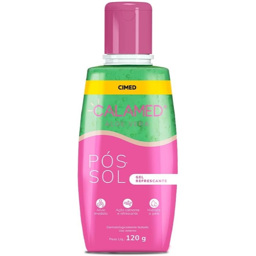 Pós-Sol Calamed Aloe Vera 120g - Refrescante 1 Pós-Sol Calamed Gel Refrescante Aloe Vera Com 120g