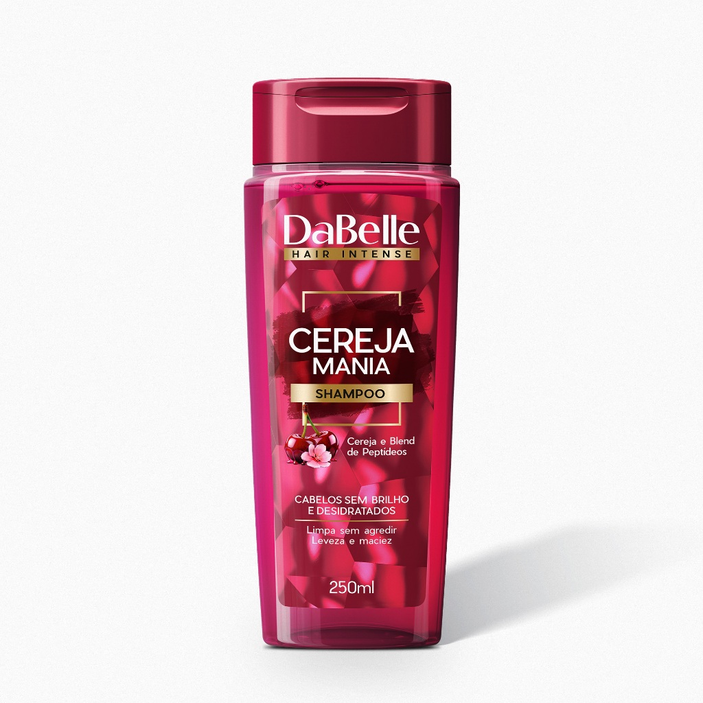 Shampoo Cereja Mania DaBelle Hidratante 250ml 1 Shampoo Cereja Mania DaBelle Hair 250ml