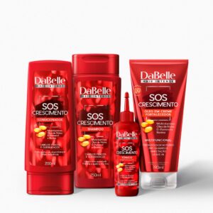 Kit Rotina Completa SOS Crescimento Dabelle Hair - 4 Produtos