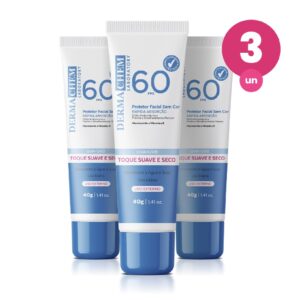 Kit 3 Protetor Solar Rosto FPS60 40g Dermachem