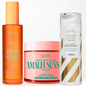 Duo Amalfi Sunset - Body Splash e Hidratante Corporal + Iluminador Corporal Skelt