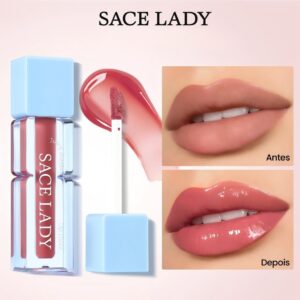 Gloss Labial SACE LADY Suculento Longa e Duração Batom Brilhoso brilho
