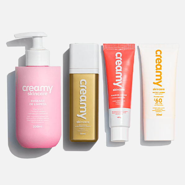 Rotina Pele Seca - Emuls?o Vitamina C, Calming Cream & 1 Rotina para Pele Seca - Emulsão de Limpeza, Vitamina C Gold, Calming Cream e Protetor Solar FPS 60