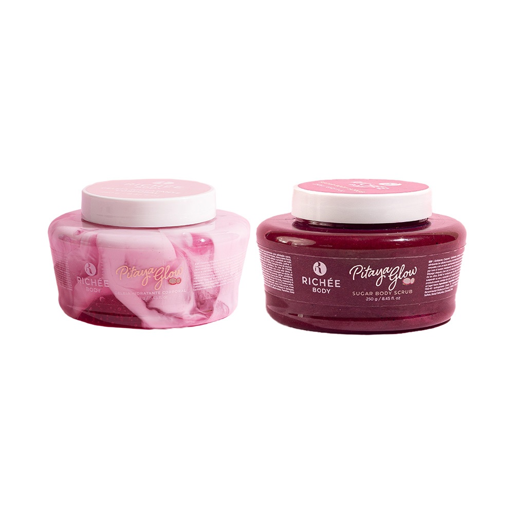 Kit Pitaya Rich?e: Hidrata??o e Esfolia??o Corporal 1 Kit Geleia Hidratante e Esfoliante Pitaya - Richée Body