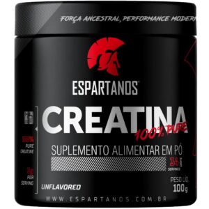 Creatina Monohidratada 100% Pura 100G Espartanos Suplementos - Suplemento em pó Creatine