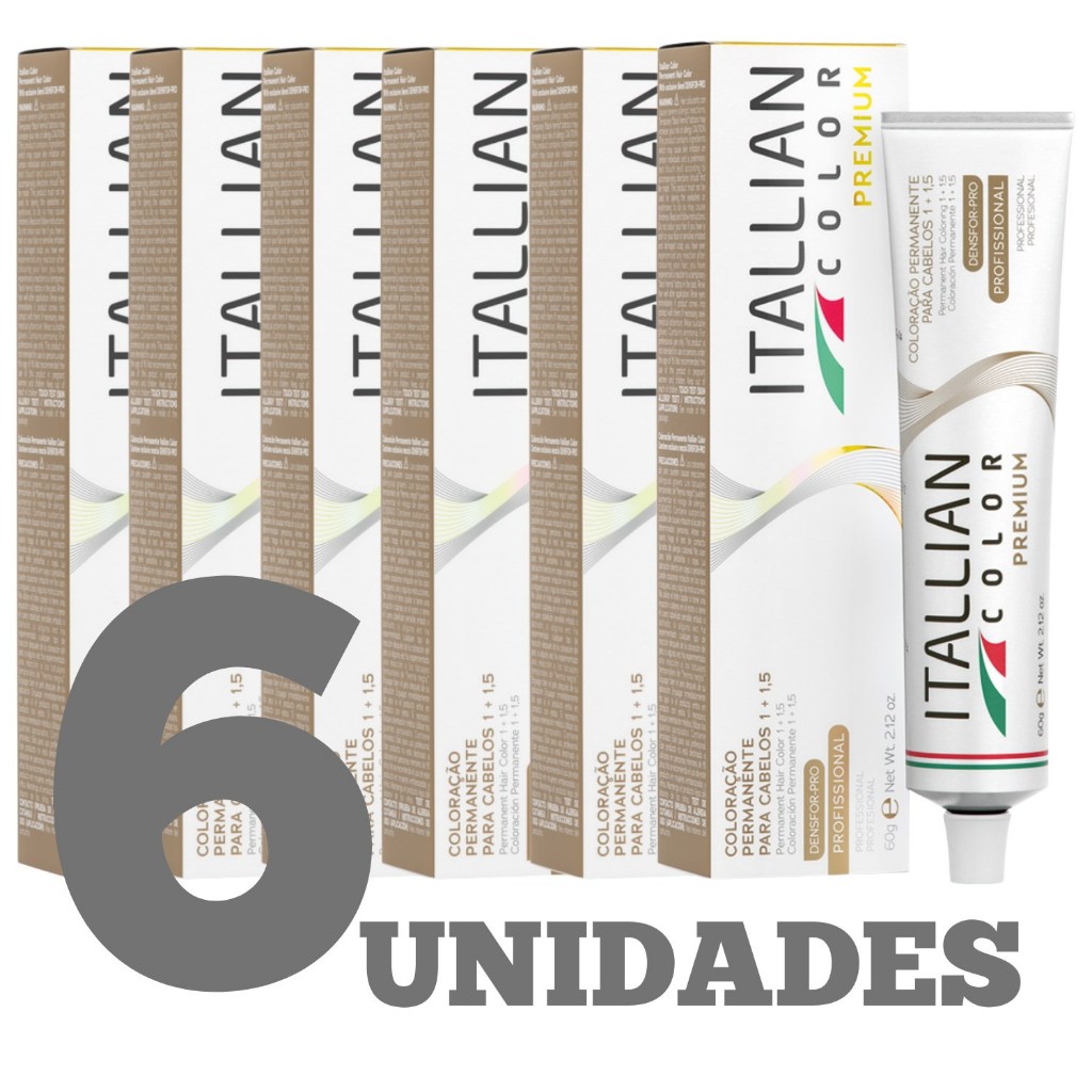 Colora??o Itallian Color 60g - Cores Variadas Profissional 1 6 Colorações 3.0 Itallian Color Tinta Color Silk 60gr