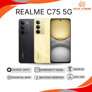 Realme C75 5G, Câmera 50MP, Versão Global, 256GB + 8GB RAM, Proteção IP 69