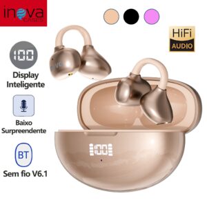 Fone de Ouvido Condução Óssea Inova Bluetooth 6.1 LED
