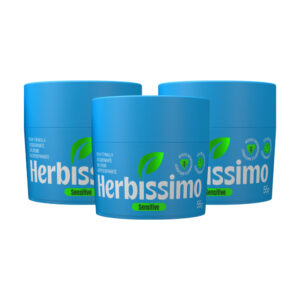 Kit 3 unid - Desodorante Creme Antitranspirante Herbíssimo Sensitive 55G