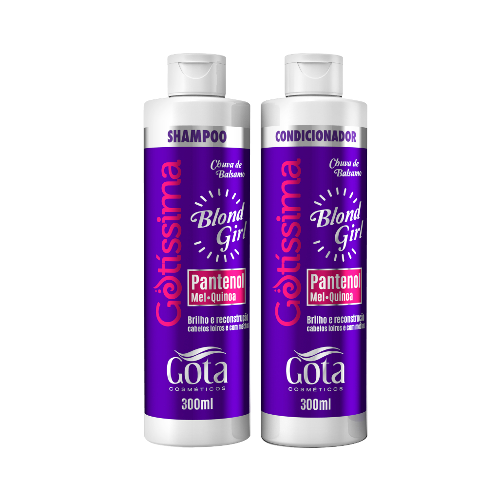 Kit Gotíssima Chuva de Bálsamo Gota Dourada Loiros 300ml 1 Kit Gotíssima Chuva de Balsamo Gota Dourada Shampoo + Condicionador 300ml