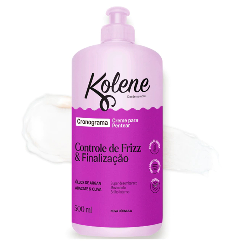 Kolene Cronograma 500ml: Creme para Pentear para Cabelos Saud?veis e Fortes 1 Creme para Pentear Kolene Cronograma 500ml