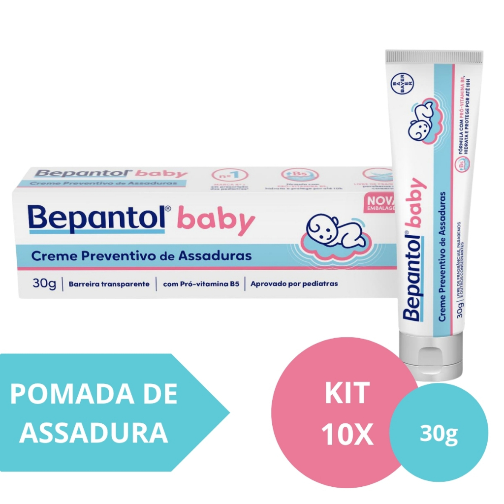 Kit 10 Pomadas Bepantol Baby Assaduras 30g Cada 1 Kit 10 Pomadas Bepantol Baby Assaduras 30g Cada