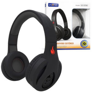 Fone de Ouvido Bluetooth Inova FON-6708 Over-Ear Dobrável