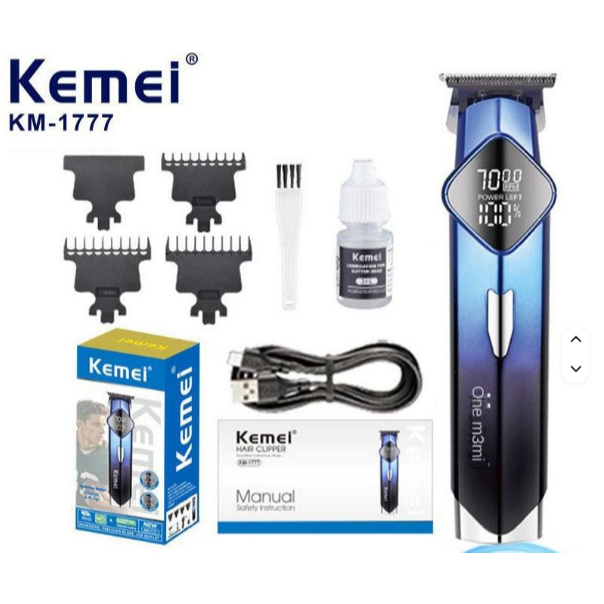 Aparador El?trico Kemei KM-1777 - Digital e Multifuncional 1 KEMEI-1777 Multifuncional LCD Digital Display Cabelo Elétrico para Clipper