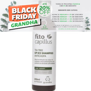 Shampoo Anticaspa Fito Capillus Tea Tree Up Ice Anticaspa 250ml Controla Microbiota e combate à Caspa Combate Seborreia