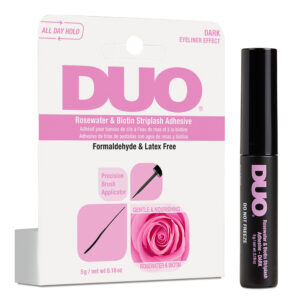 Cola Cílios Postiços Duo 5g c/Biotina Água Rosa Tom Escuro