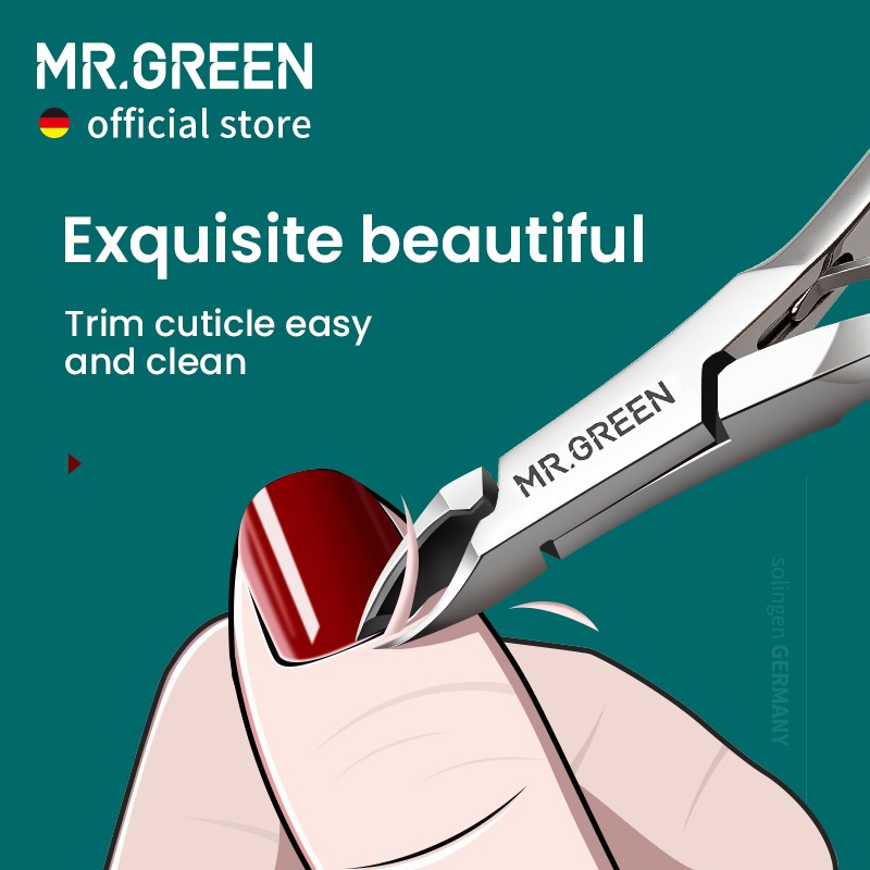 Tesoura de Corte de Unha MR.GREEN - S?rie Mr-1028 - A?o Inoxid?vel Premium 1 MR.GREEN Cortadores De Cutículas De Unha Manicure Tesoura De Corte Pele Morta Pedicure Ferramenta De Aço Inoxidável 4.9