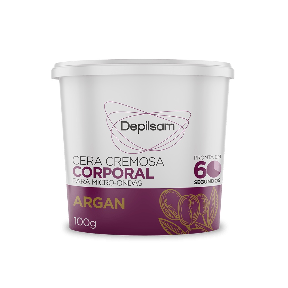 Cera Depila??o Micro-ondas Argan 100g 1 Cera Cremosa Depilsam de Micro-Ondas Argan 100G