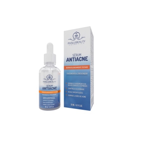 S?rum Antiacne 30ml Ph?lleBeauty - Pele Oleosa 1 Sérum Antiacne 30ml PhálleBeauty Tratamento e Prevenção